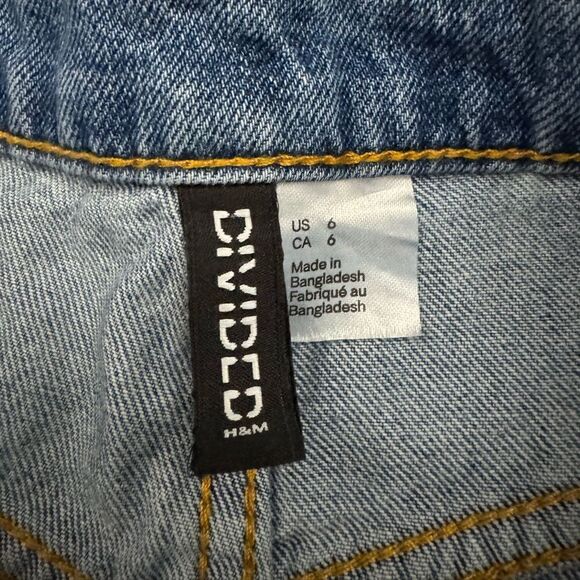 Divided H&M Women's Hi Rise Cuffed Denim Shorts Size 6 - Picture 6 of 6